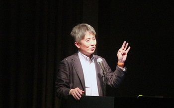 講演の様子（日本学術会議第三部部長　沖大幹先生）