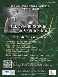 公開シンポジウム「日本の物理学研究-過去・現在・未来」