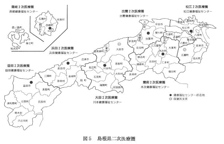 図5 島根県二次医療圏