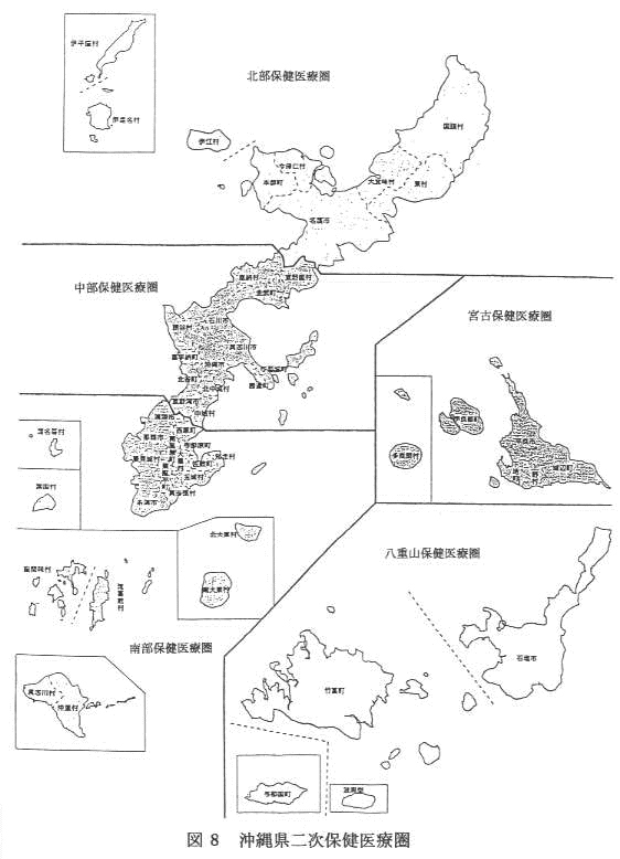 図8 沖縄県二次保健医療圏