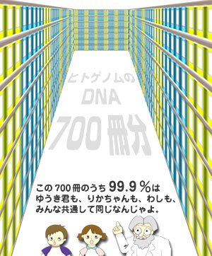 イラスト：この700冊のうち99.9%はゆうき君も、りかちゃんも、わしも、みんな共通して同じなんじゃよ。